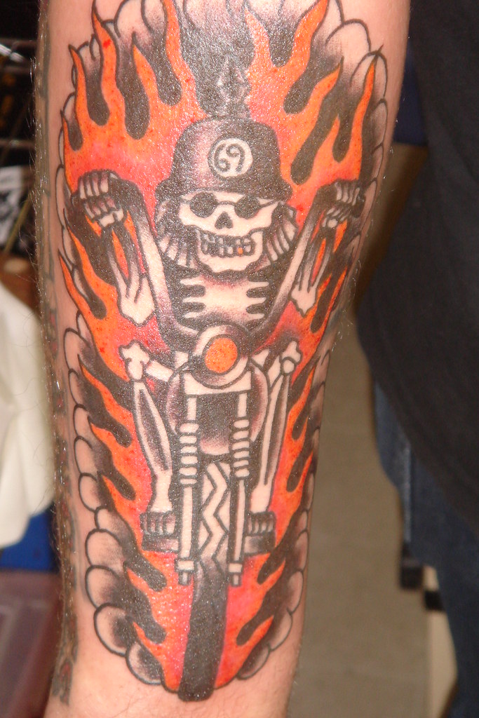 Skeleton,Motorcycle Flames, Traditional Tattoo, By, Keelha… | Flickr 1024_x_683_jpg