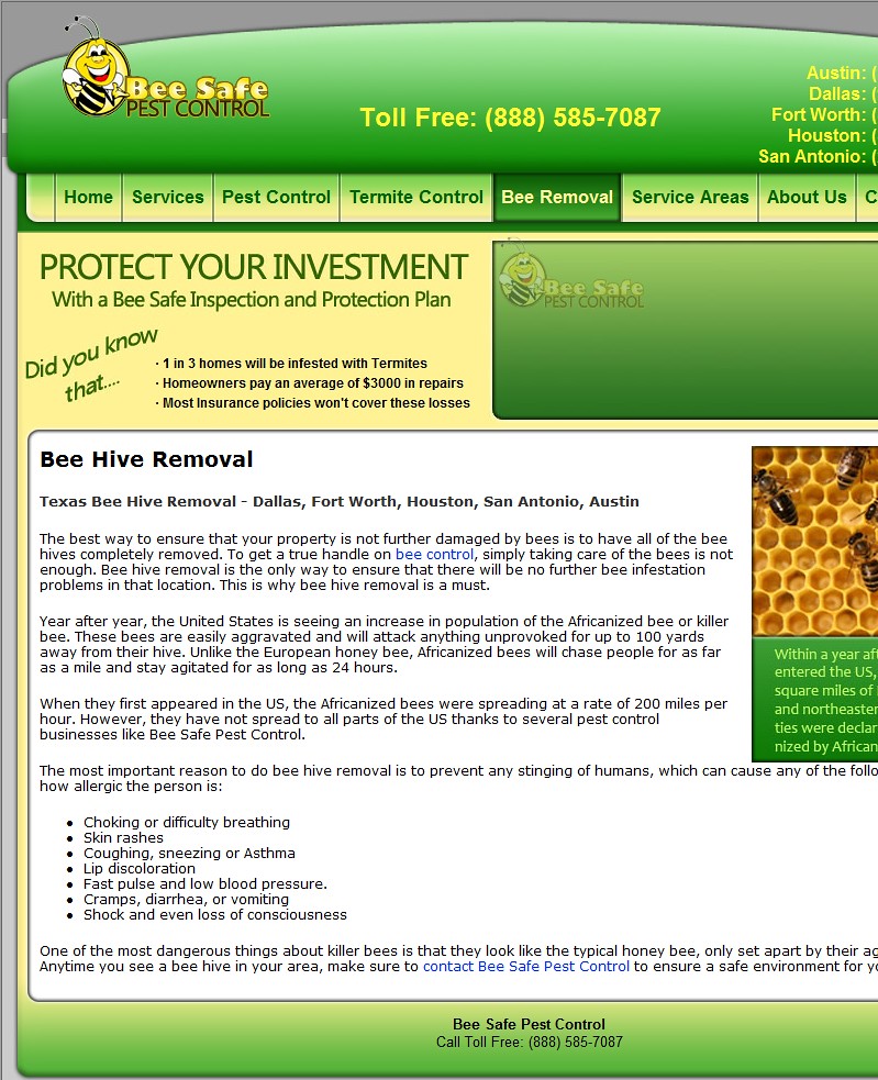 Pest Control Bee Safe Pest Control offers professional bee… Flickr