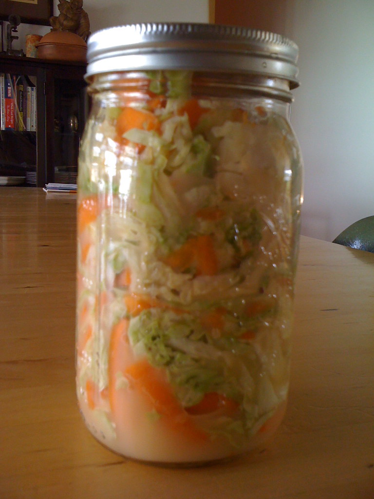 Kimchi 2 Kimchi vacuum sealed in a mason jar. Mikey Sklar Flickr