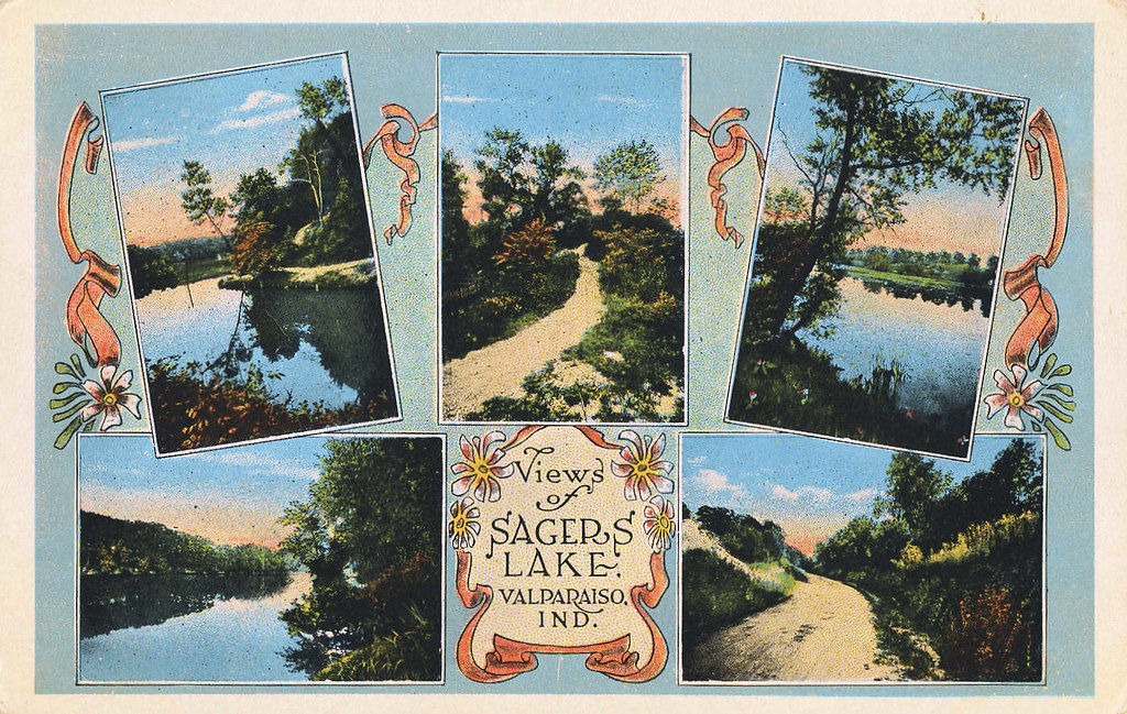 Views of Sager's Lake, 1915 Valparaiso, Indiana a photo on Flickriver