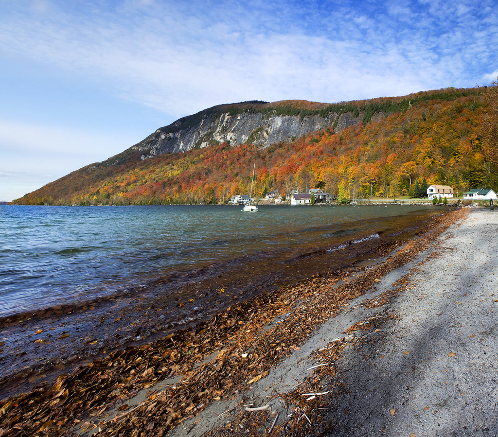 Lake Willoughby Beach This is another photomerge of Lake W… Flickr