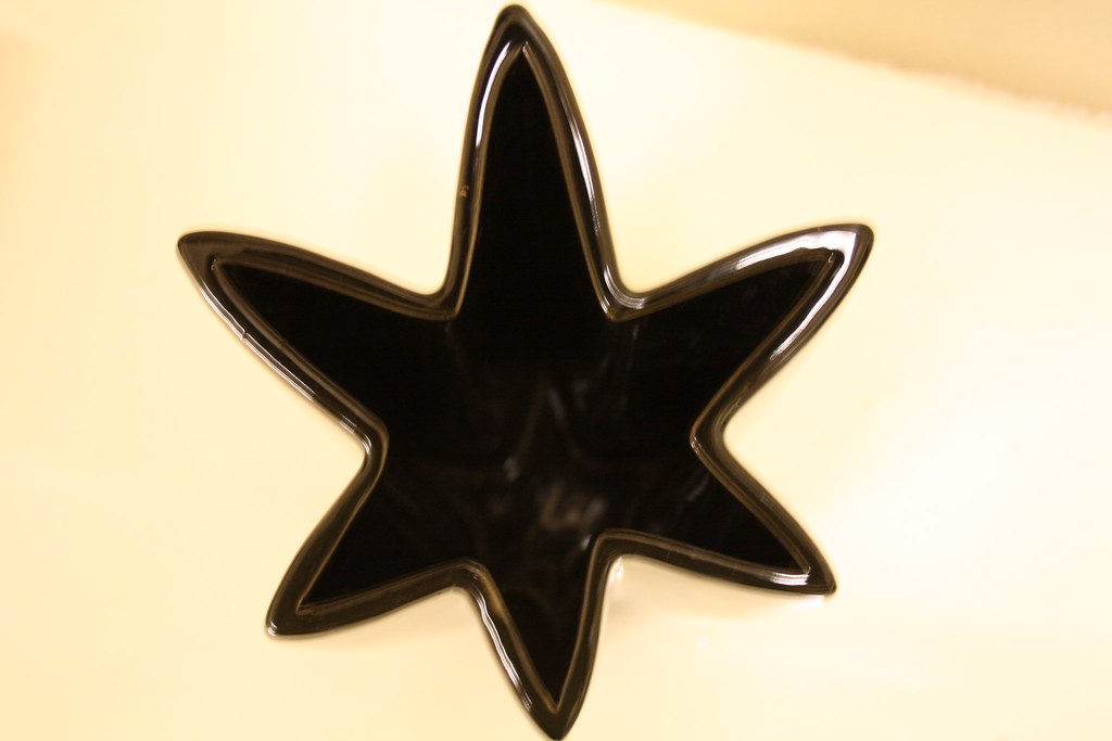 A black star top view of a vase! Flickr