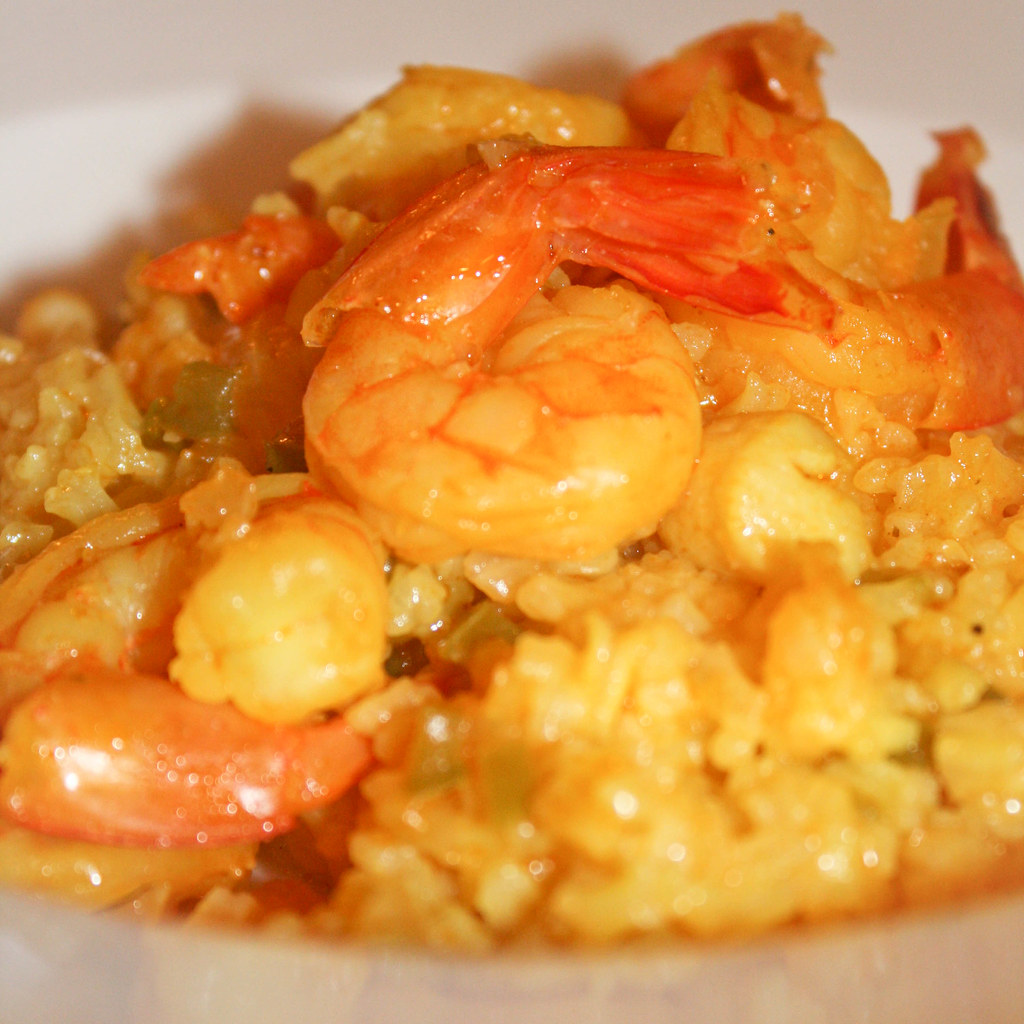 PaellaRisotto Azafran Arroz Camarones Escalopas Cebolla (… Flickr