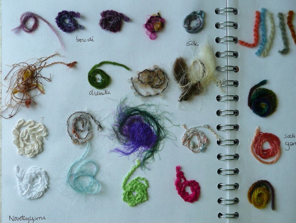 knitting yarns sketchbook pages collecting yarn Fiona Dix Flickr