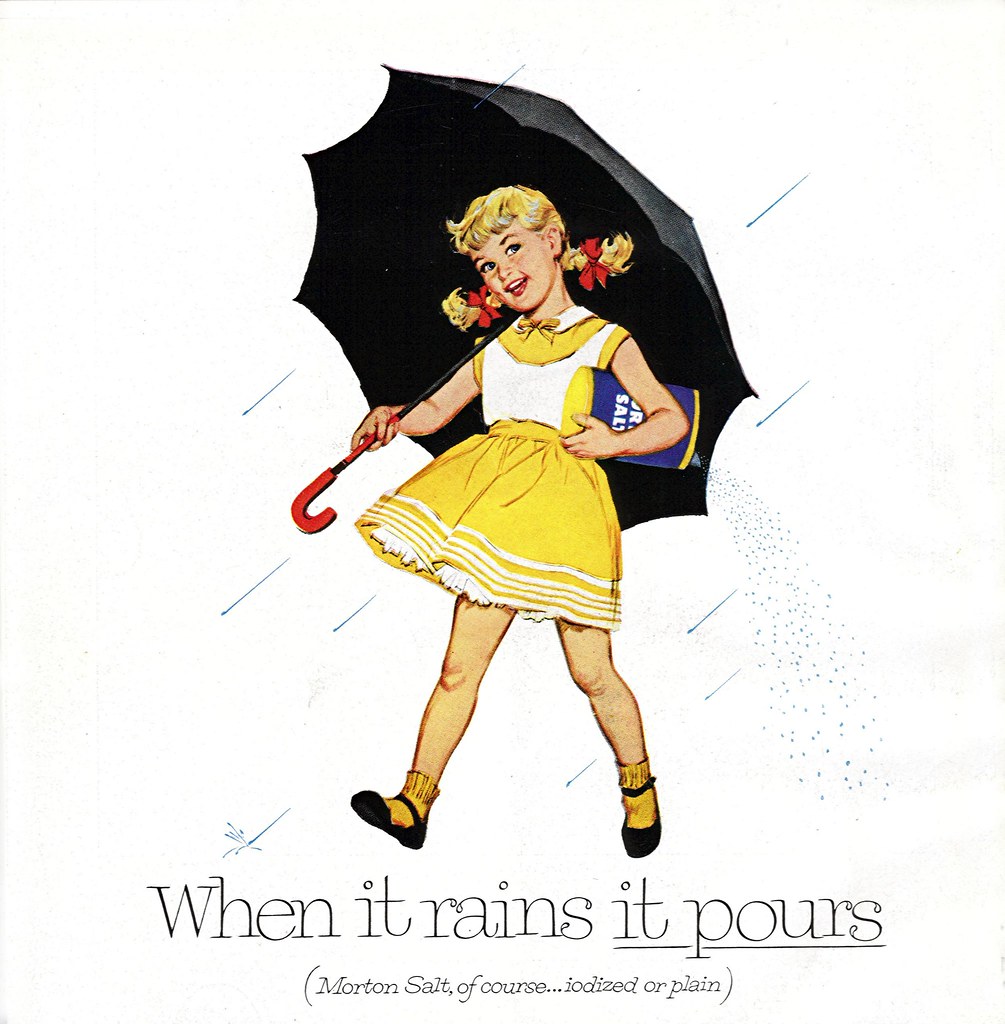 1957 When It Rains, It Pours Morton's Salt advertisement… Flickr