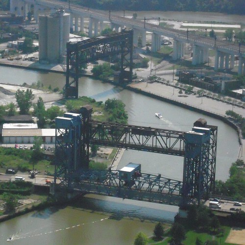 Cleveland [Flats] from Terminal Tower Observation Floor