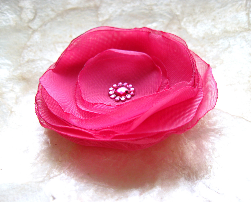 Handmade Organza Flowers FUCHSIA for more info see my prof… Flickr