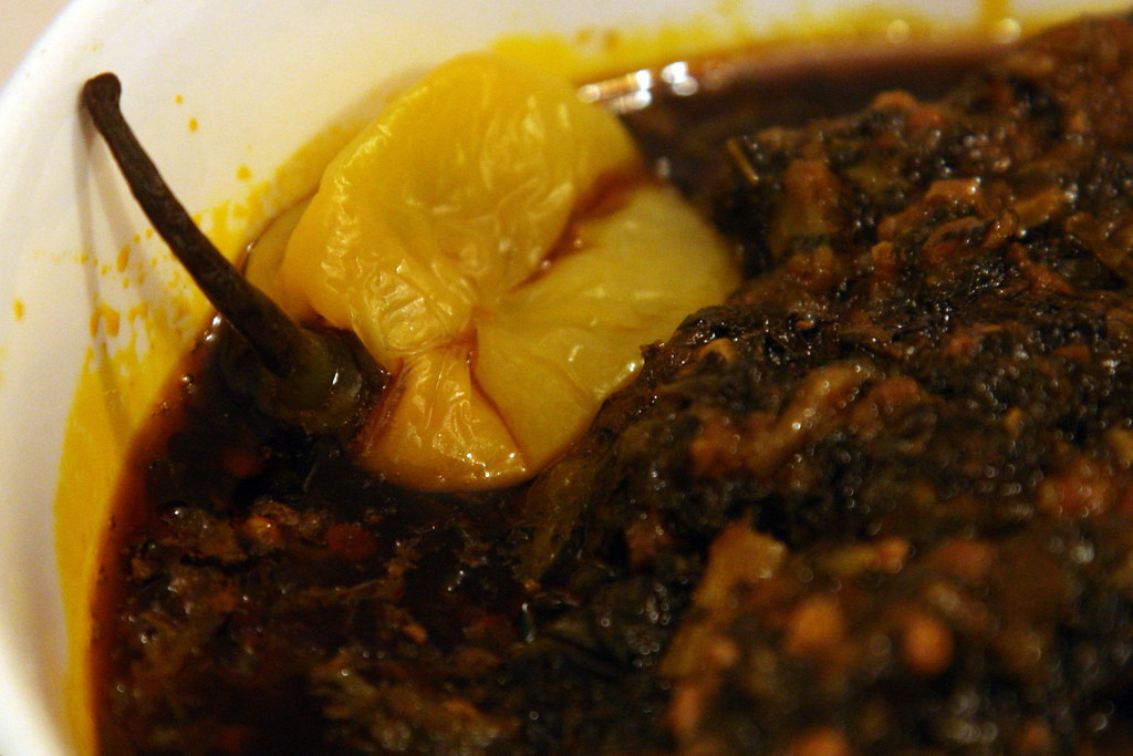 Sauce feuille patate (potatoleaf stew) with beef at New I… Flickr