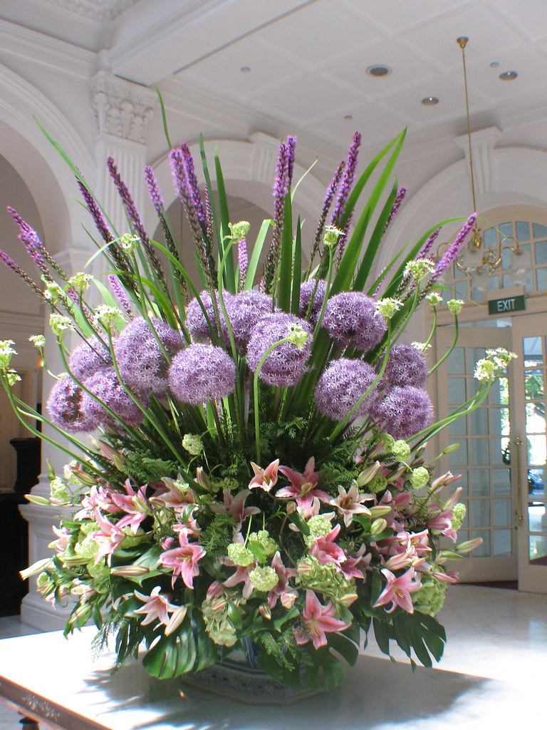 Flower Arrangement inside Lobby of Raffles Hotel jeff Sheehan Flickr