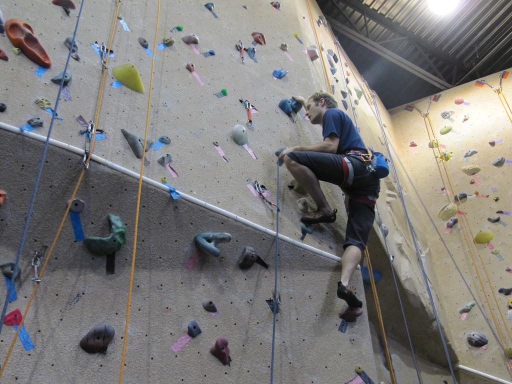 mr. d lead climbing.. Vancouver Cliffhanger climbing gym. Flickr