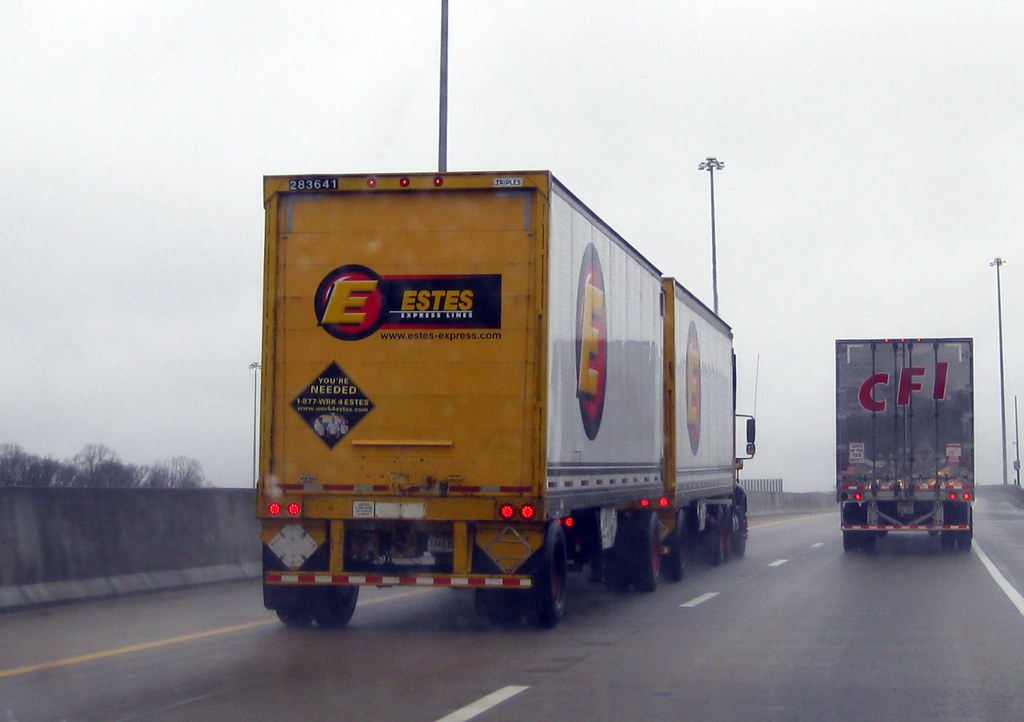 Estes Express Lines Double Trailer Truck FormerWMDriver Flickr