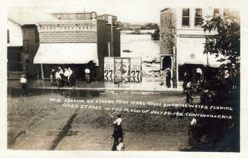 Flood Clintonville Wisconsin (July 24, 1912) RPPC No. 16 l… Flickr