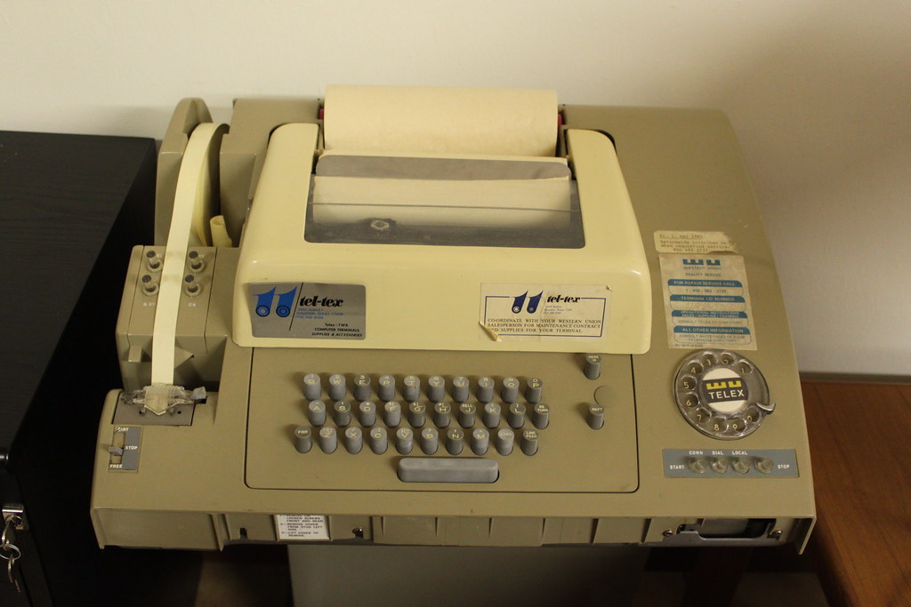 Telex machine TTY Upgraded this photo with one from a real… Flickr