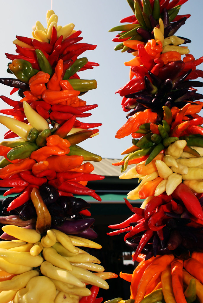 Hanging Peppers Hanging peppers on a fruit and veg stall o… Flickr