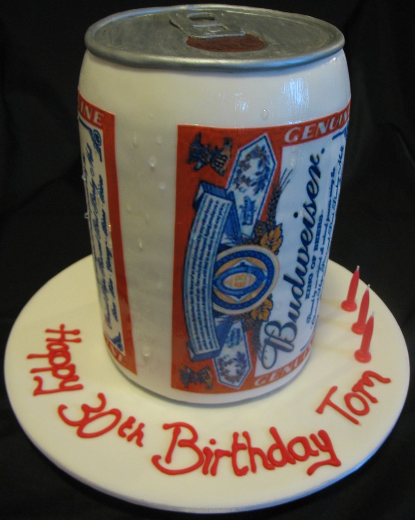 Budweiser Beer Can Cake