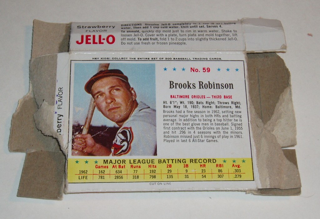 1962 Jello Box w/ Baseball card Dan Goodsell Flickr