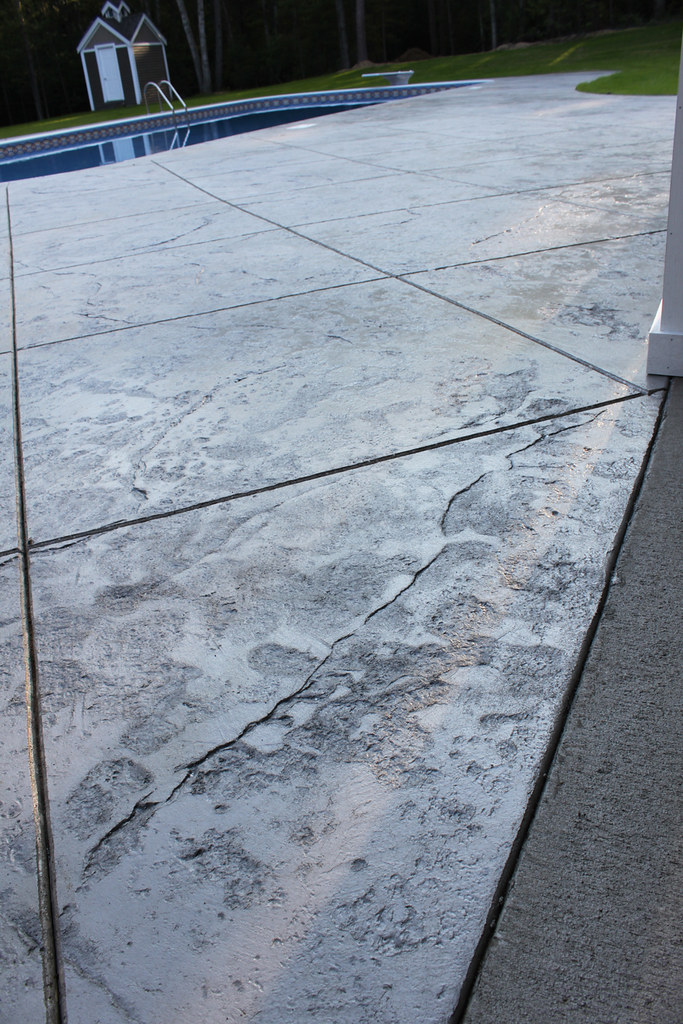 Seamless Stamped Concrete patio and pool deck natural wi… Flickr