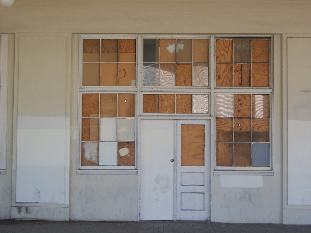 Boarded Up Doors And Windows Of The Redlands Depot Flickr