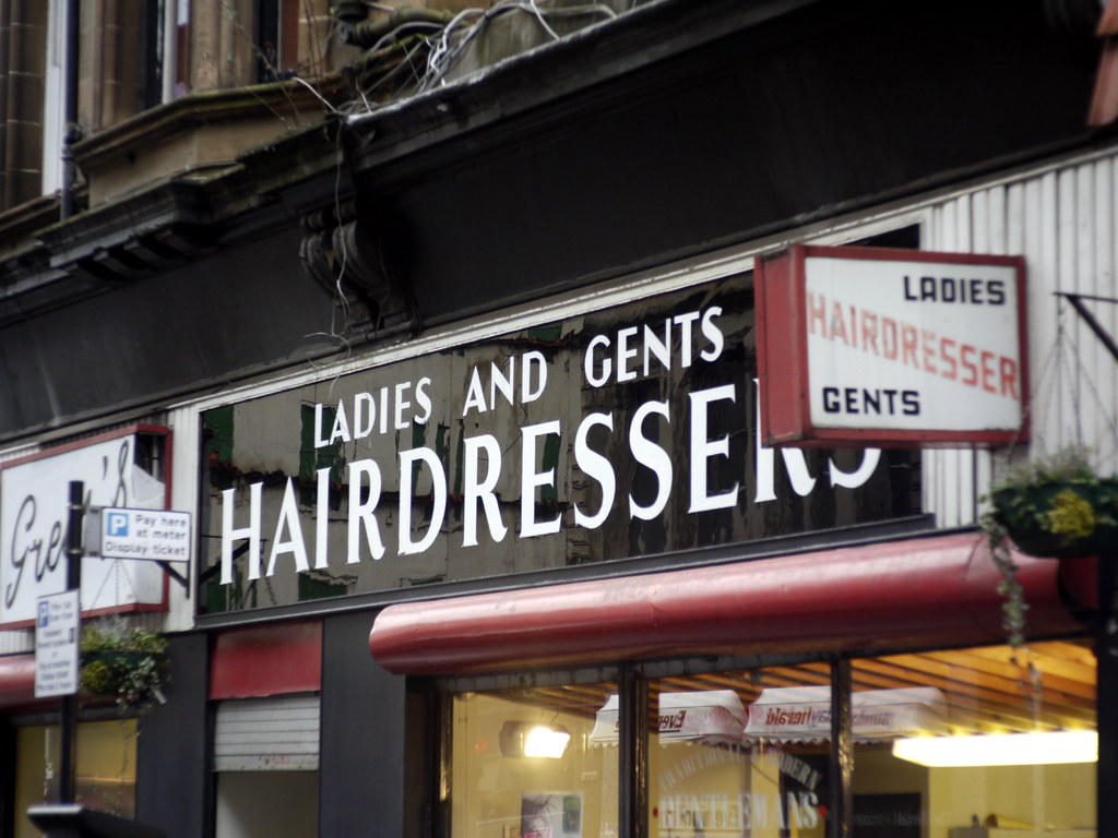Green's Hairdressers Old sign in glasgow. One of my favour… Flickr