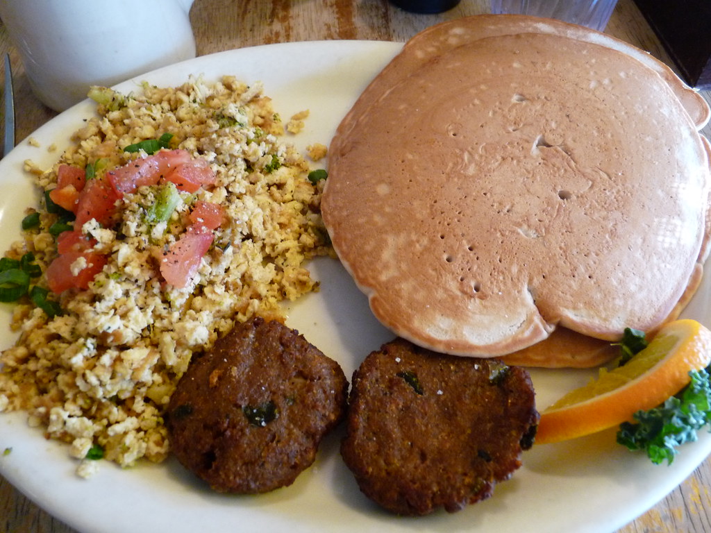 vegan platter at kerbey lane cafe tofu scramble, soysage, … Flickr