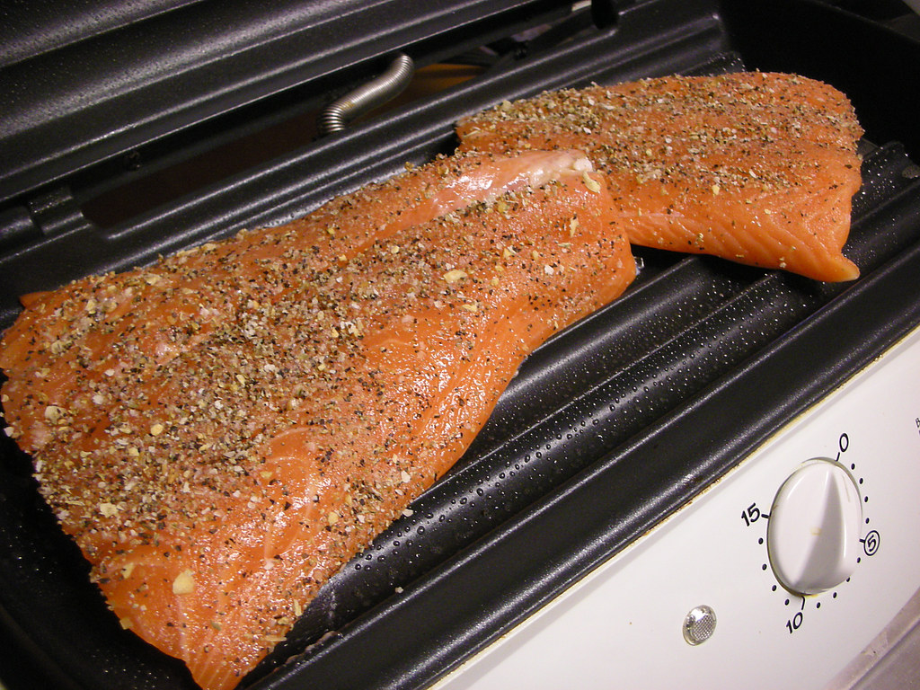Grilled Fresh Salmon Fresh salmon is placed skinside down… Flickr