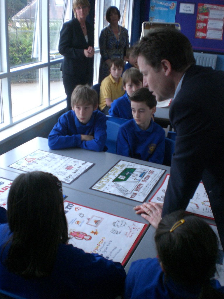 Nick Clegg at St. Wilfrid's primary school, Sheffield Flickr