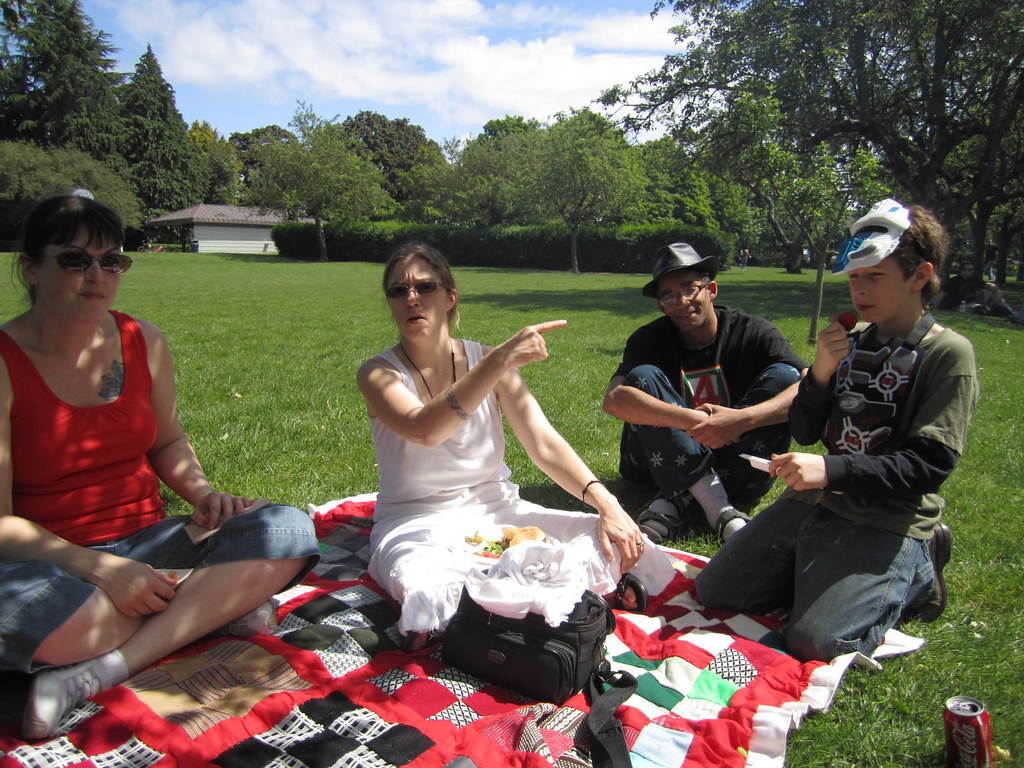 The Red Blanket Crew Penny, Gloria, Edward and Isaac enjoy… Flickr