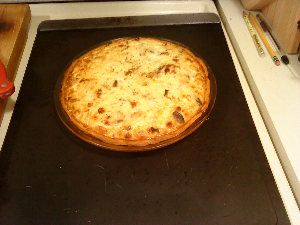 quiche andouille & mushroom quiche stallio Flickr