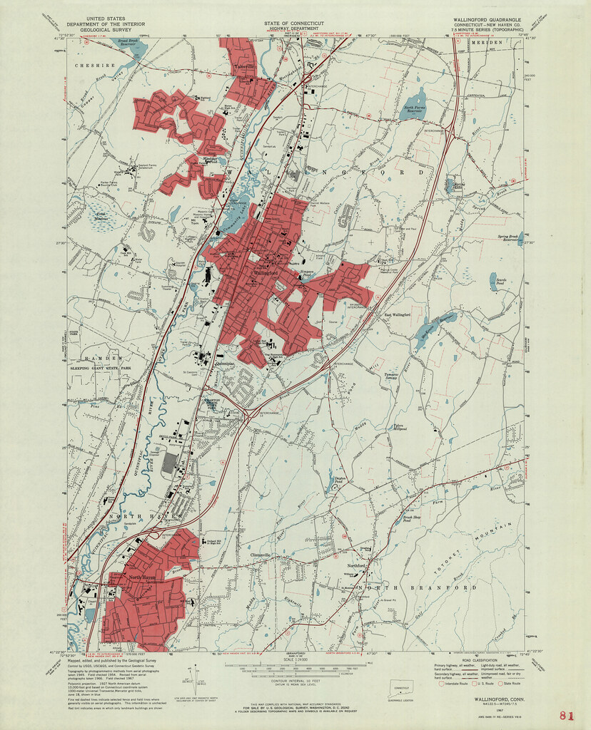 Wallingford Quadrangle 1967 USGS Topographic Map 124,00… Flickr