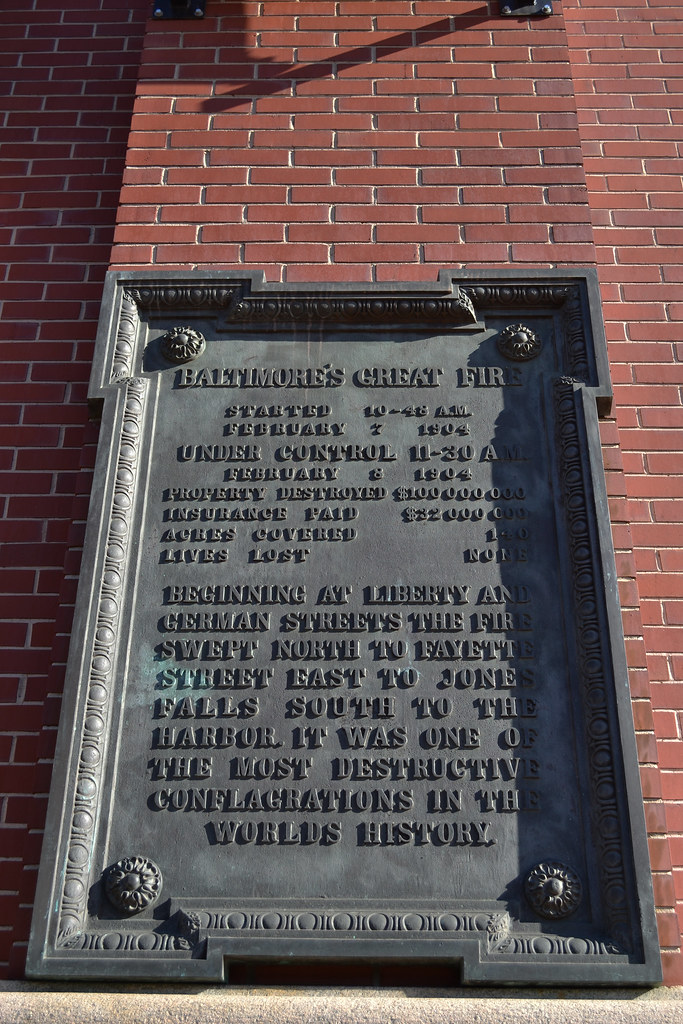 Great Baltimore Fire Marker Marker reads Baltimore's Grea… Flickr