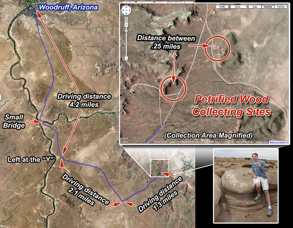 Petrified Wood Collecting MapWoodruff, Arizona A visual m… Flickr