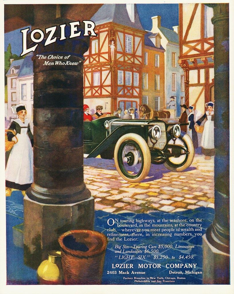 1913 Lozier Big Six & Light Six Ad Lozier cars were produc… Flickr