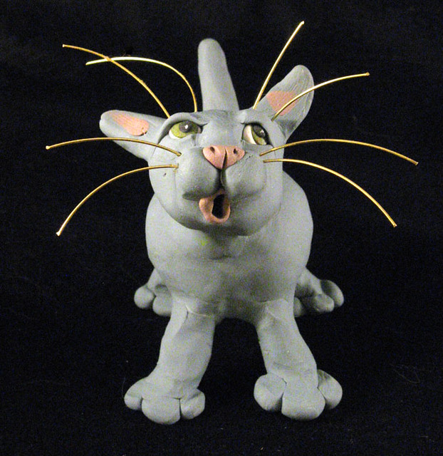 Fat Cat on Edge (Blue Russian) Cats come in many sizes, sh… Flickr