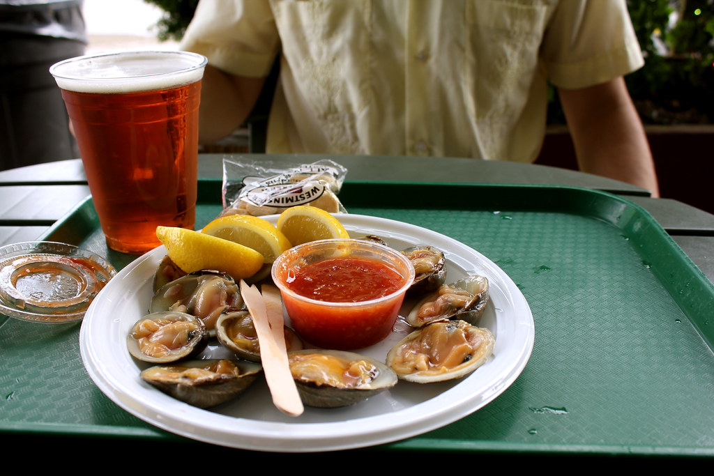 A dozen clams on the half shell at Jordan's Lobster Dock.… Flickr