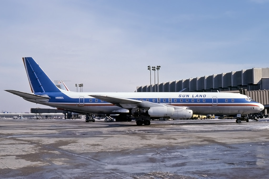 Sun Land Douglas DC8 N905CL A scan from my personal slide… Flickr