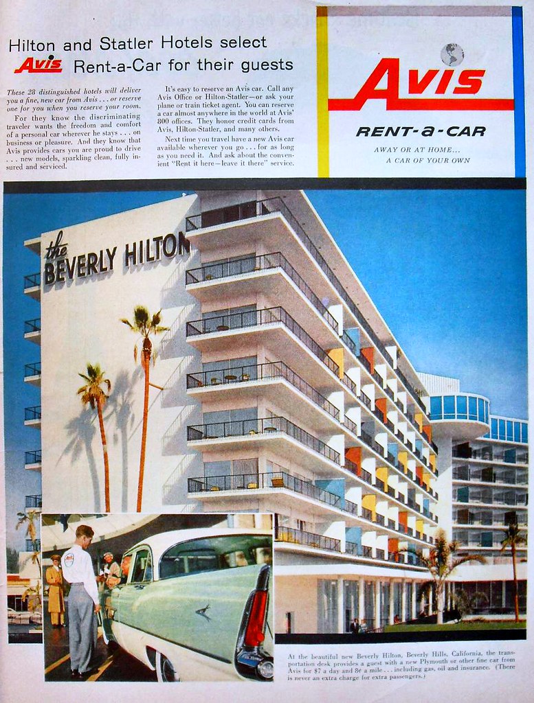 1950s AVIS Rent A Car vintage advertisement Beverly Hills … Flickr