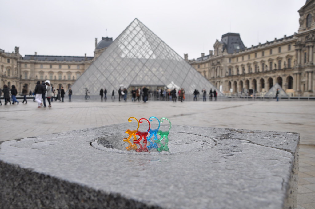 Little Plastic Cocktail Monkeys Visit The Lourve Little Pl… Flickr