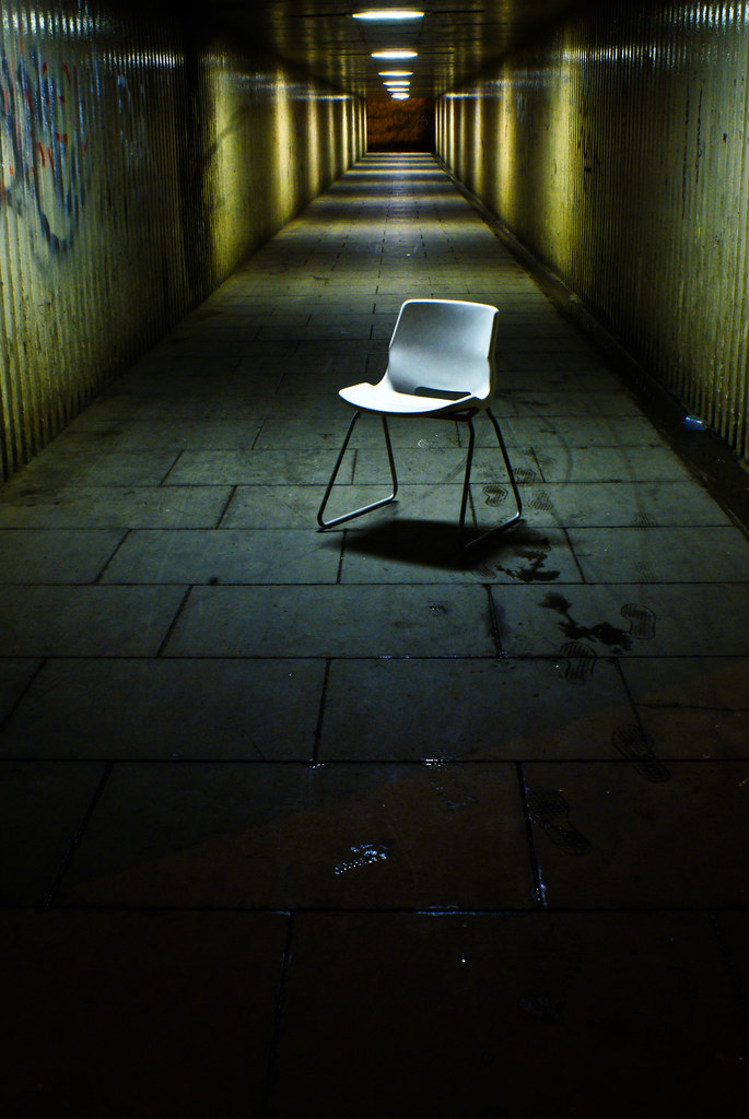The chair is chillin... The man from the shadows quickly l… Flickr