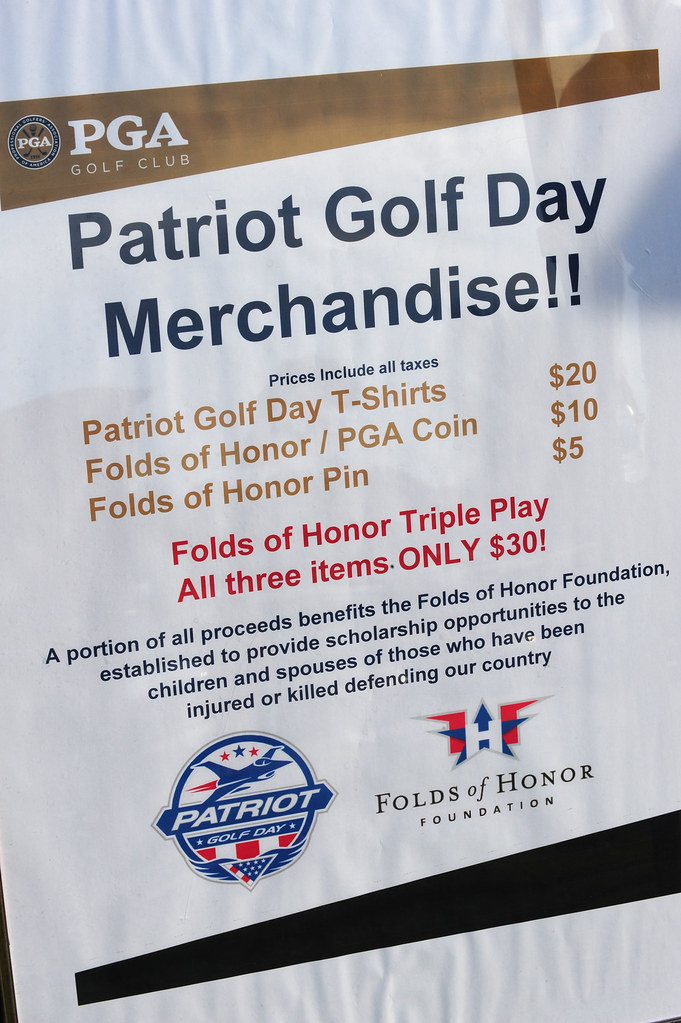 D165671 Patriot Golf Day Merchandise signage at Patriot Go… Flickr
