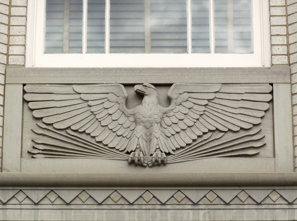 US Post Office Eagle Federal Eagle Art Deco frieze over th… Flickr