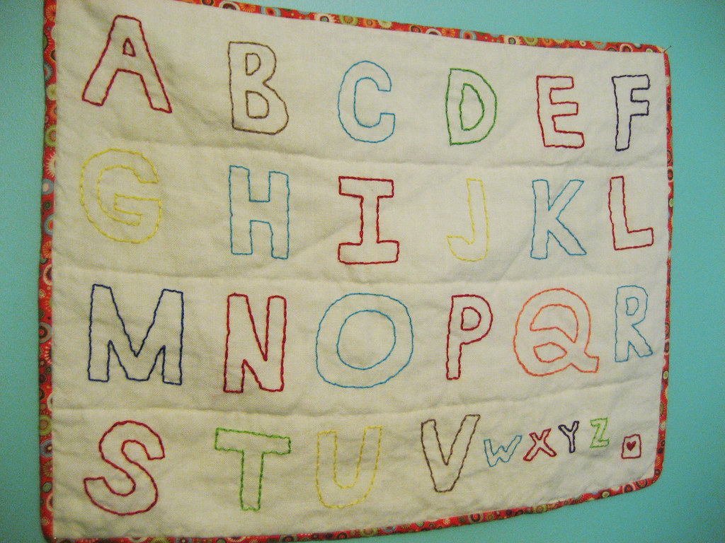 Alphabet Quilt embroidered alph… Flickr