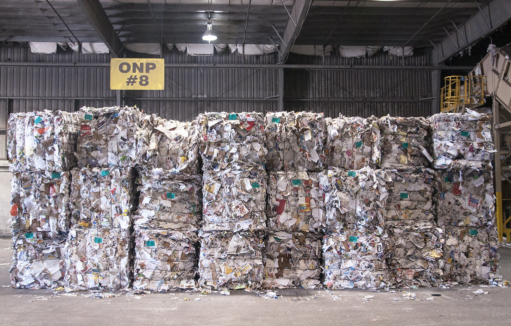 stacks of paper Bales of paper ready to ship from Waste Ma… Flickr