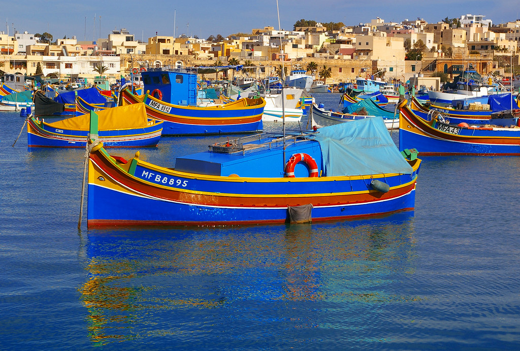 Fishing Boats Traditional Maltese fishing boats moored in … Flickr