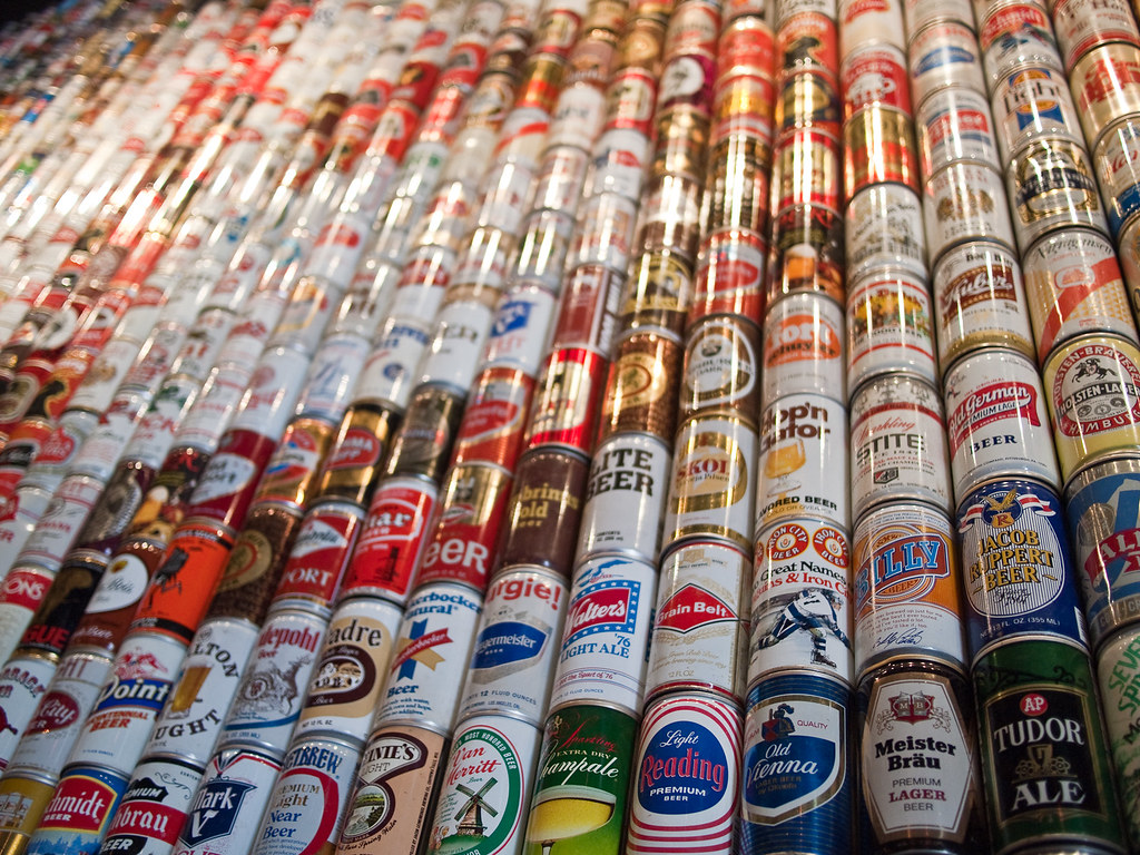 B Spot26 Wall o' beer cans. (There's supposed to be a sin… Flickr