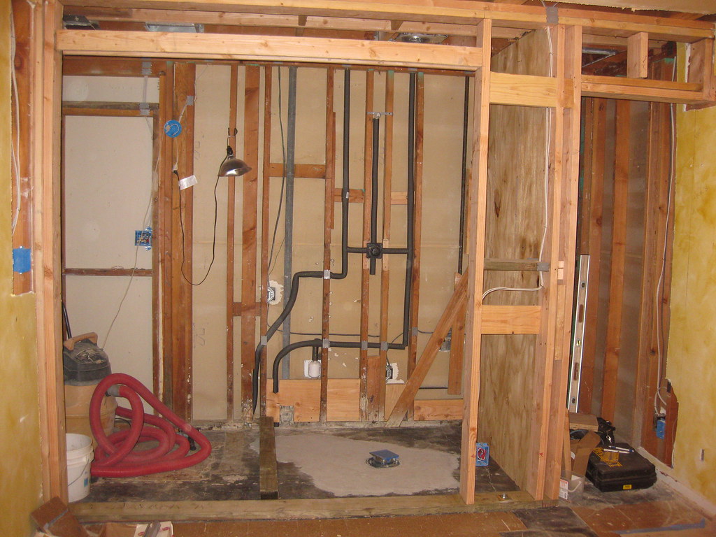 100426 framing 27 insulation rat 28 drywall shower pan slope Flickr