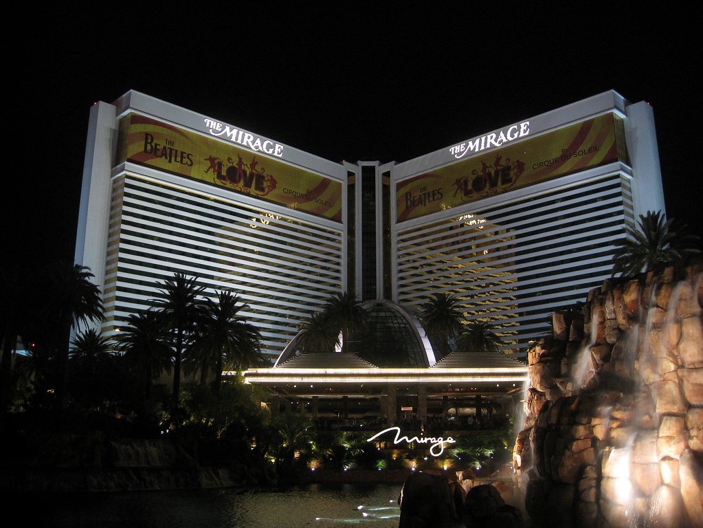 Mirage The Mirage hotel illuminated at night. Tim Rawle Flickr
