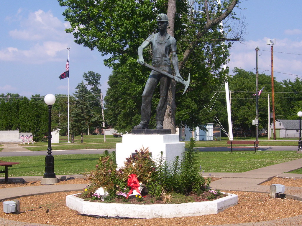 Zeigler IL Coal Miner Statue karas hall Flickr