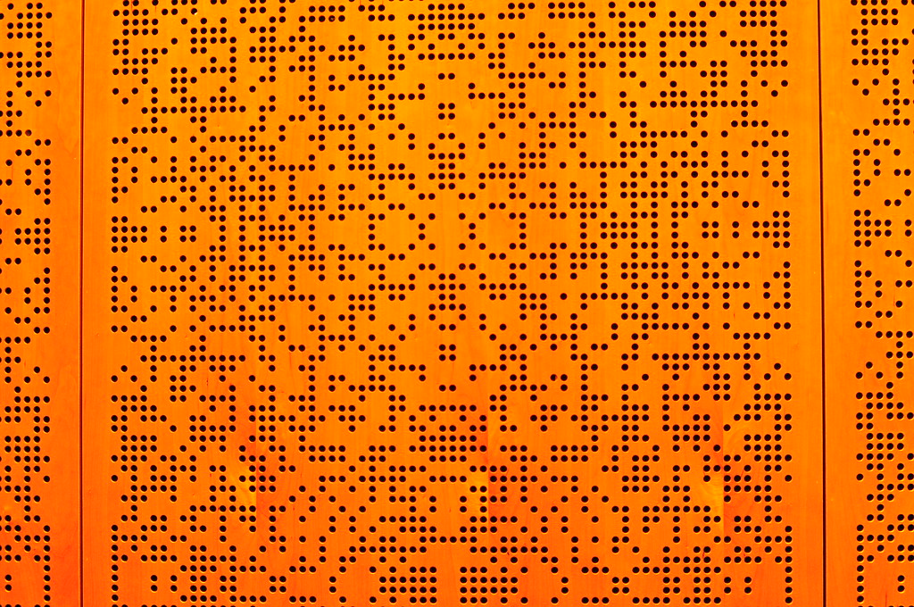 Braille Newspaper Wall at Newseum Lawrence Curtis Flickr