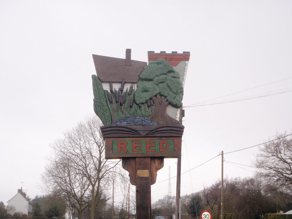 Reed Village sign Geoff Jones Flickr