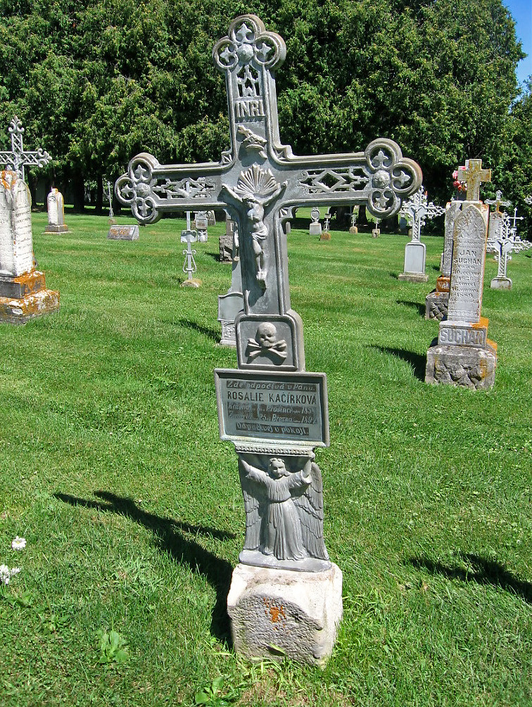 Metal grave marker, Spillville, Iowa St. Wenceslaus Cemete… Flickr